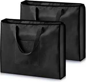 2 Pcs Stadium Seat Storage Bag Chair Carry Bags Wide Bleacher Cushion Chair Carry Bag for Stadium Baseball Football Soccer Sports Match Camping Beach Hiking Trip