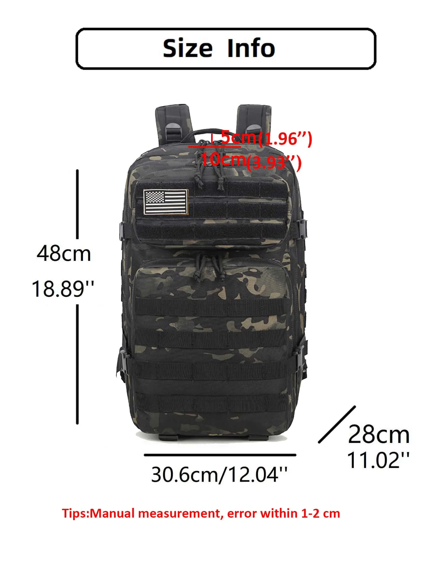 45L 1000D Nylon Waterproof Trekking Fishing Hunting Bag Backpack Outdoor Rucksack Outdoor