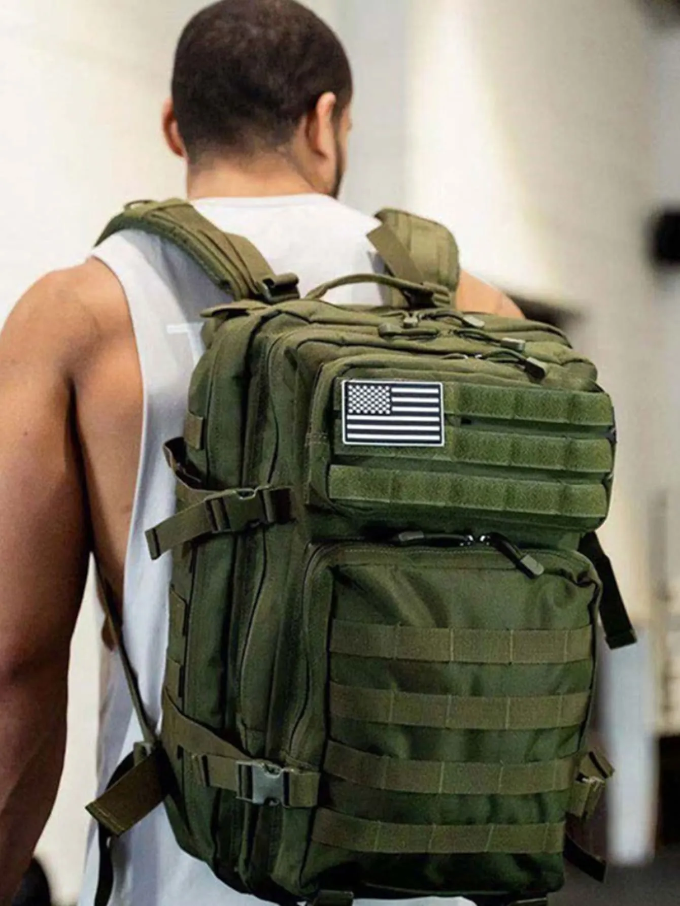 45L 1000D Nylon Waterproof Trekking Fishing Hunting Bag Backpack Outdoor Rucksack Outdoor