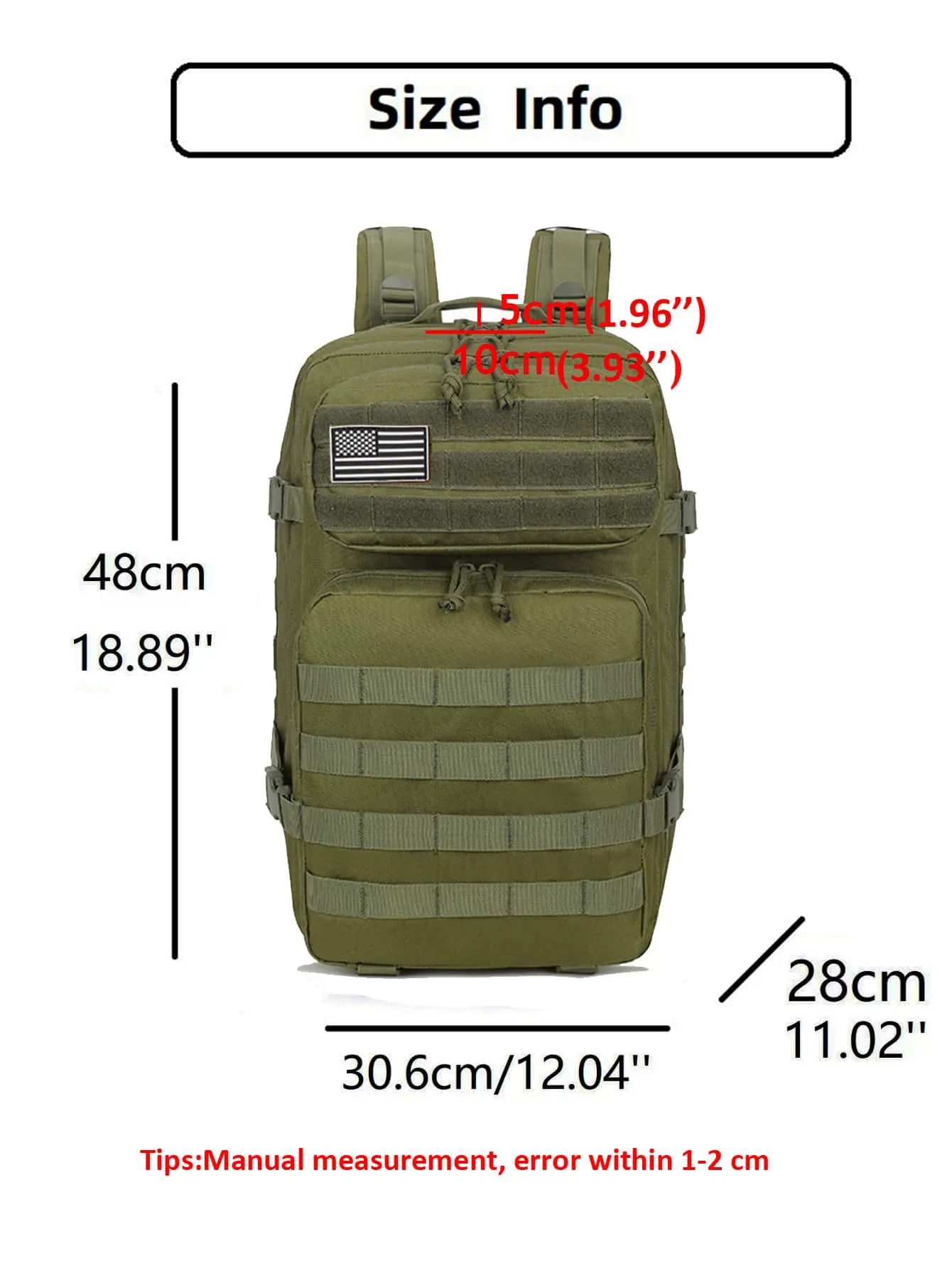 45L 1000D Nylon Waterproof Trekking Fishing Hunting Bag Backpack Outdoor Rucksack Outdoor