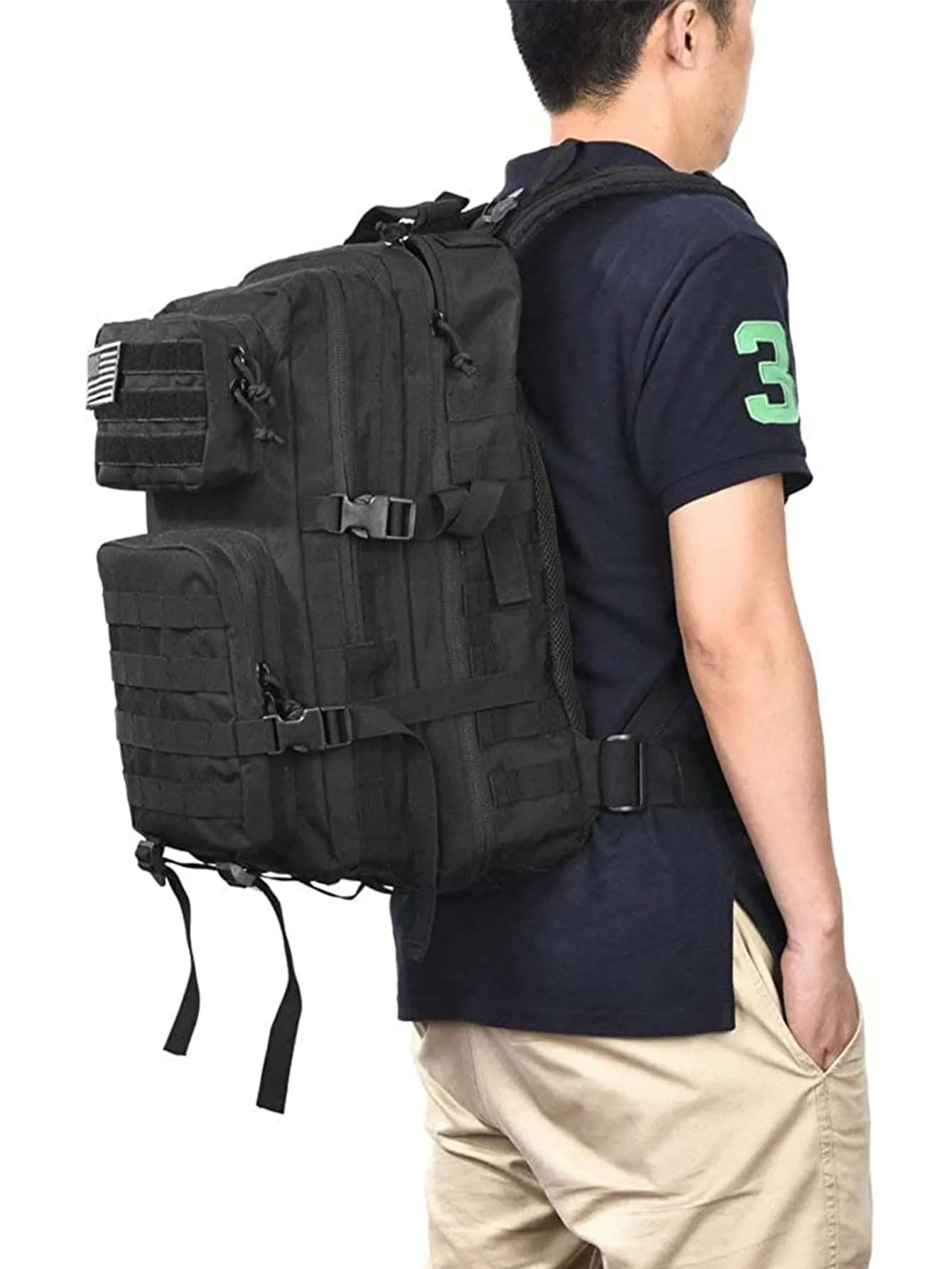 45L 1000D Nylon Waterproof Trekking Fishing Hunting Bag Backpack Outdoor Rucksack Outdoor