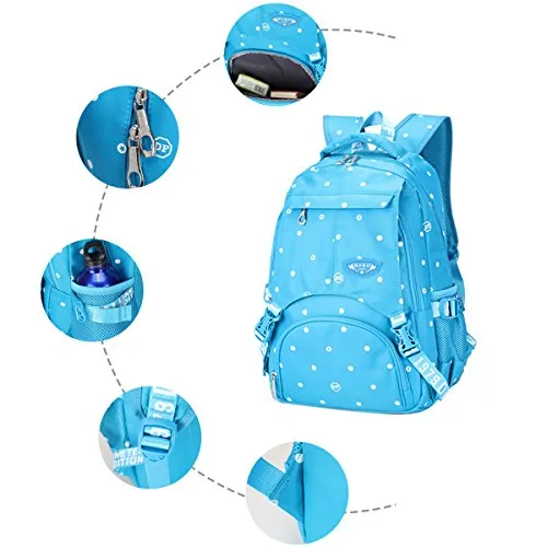 ABage School Backpack Casual Travel College Student Daypack Bookbag Book Bag, Green