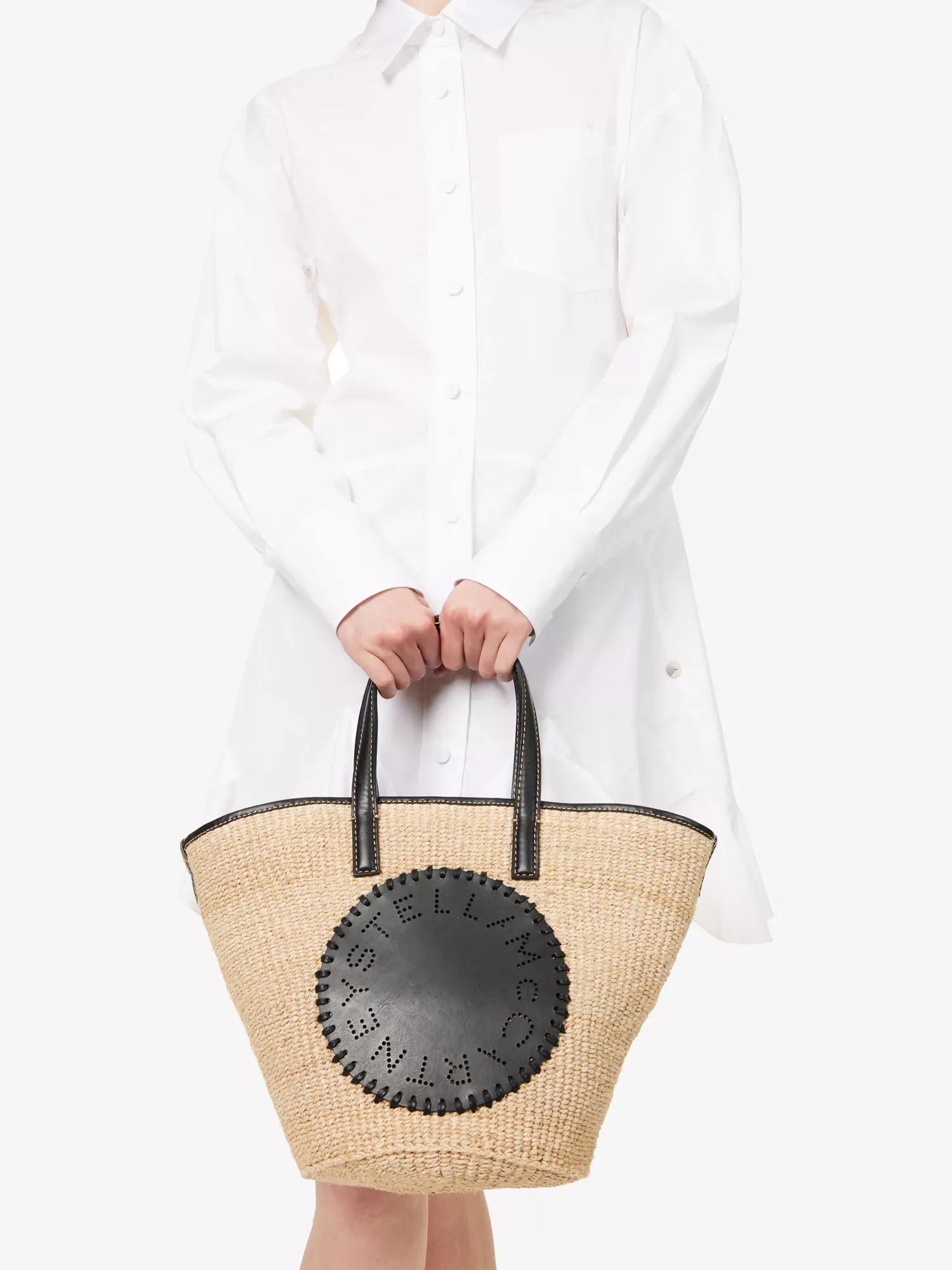 appliqué-logo tote bag