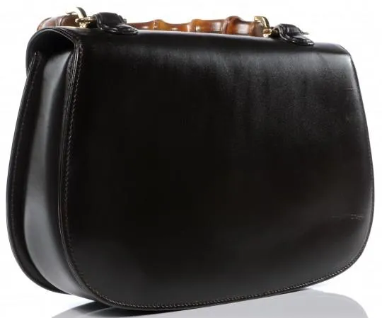 Bamboo Classic leather Handbag - (Black or Red)