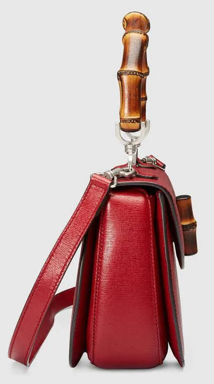 Bamboo Classic leather Handbag - (Black or Red)