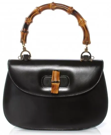 Bamboo Classic leather Handbag - (Black or Red)