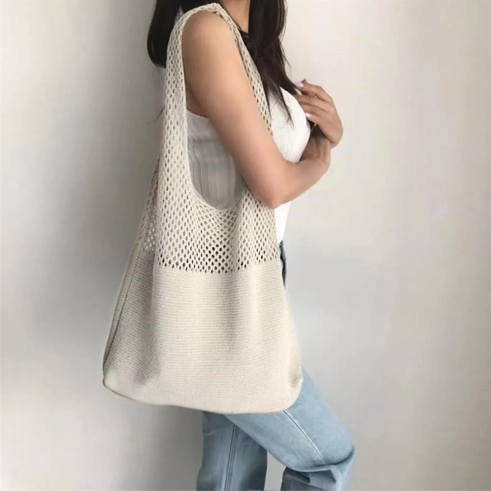 Beach Tote Bags for Women, Summer Slouchy Hobo Shoulder Crossbody Bag Womens Boho Purses and Handbags