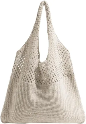Beach Tote Bags for Women, Summer Slouchy Hobo Shoulder Crossbody Bag Womens Boho Purses and Handbags