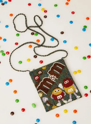 Beaded Silver M&M Crossbody