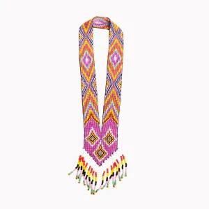 BEADED TIE NECKLACE