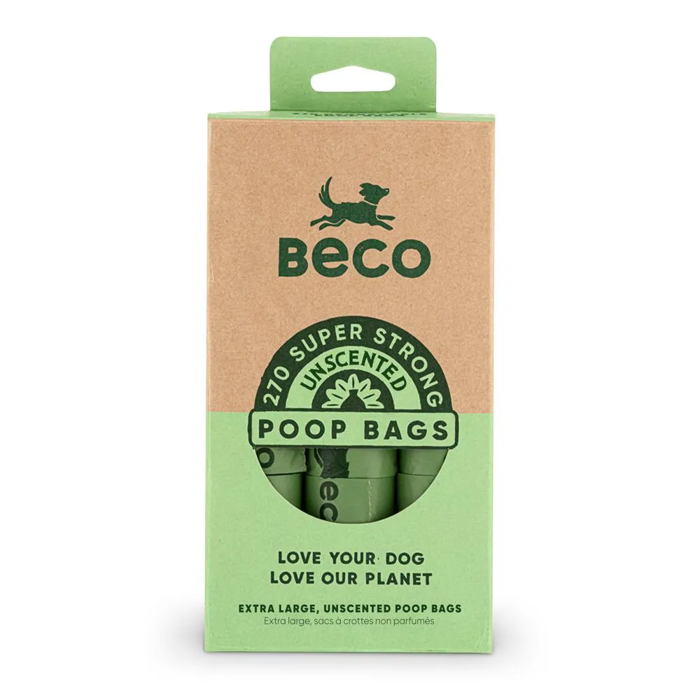Beco Super Strong Unscented Degradable Dog Poop Bags 270pk^^^