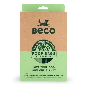 Beco Super Strong Unscented Extra Large Dog Poop Bags with Handles 120pk^^^