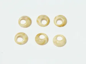 Beige Ring Plastic Beads - 18 mm