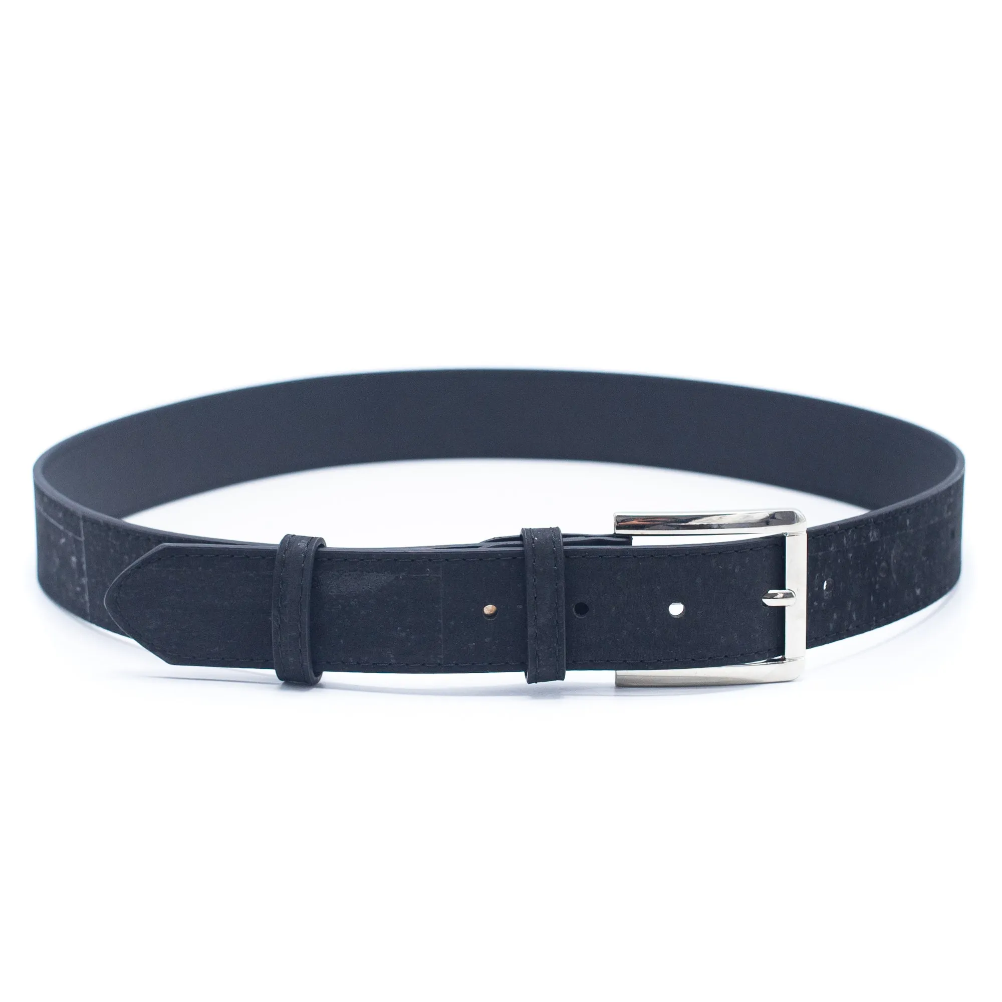 Black Cork men belt vegan belt mens natural leather belt L-853-A
