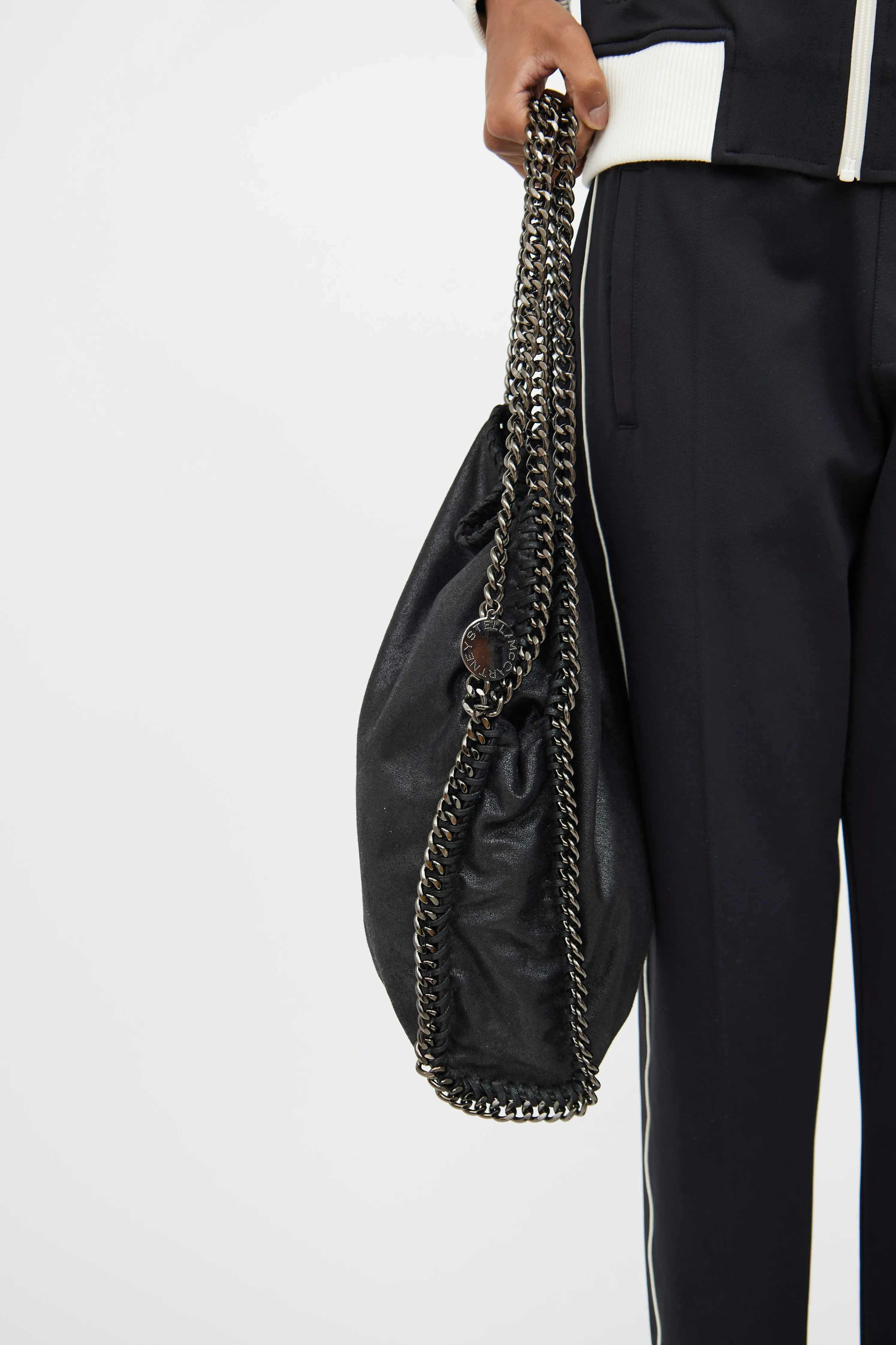 Black Vegan Leather Falabella Tote Bag