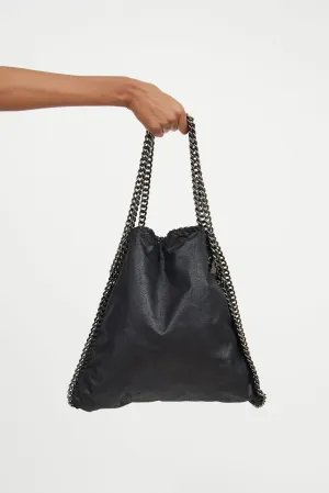 Black Vegan Leather Falabella Tote Bag