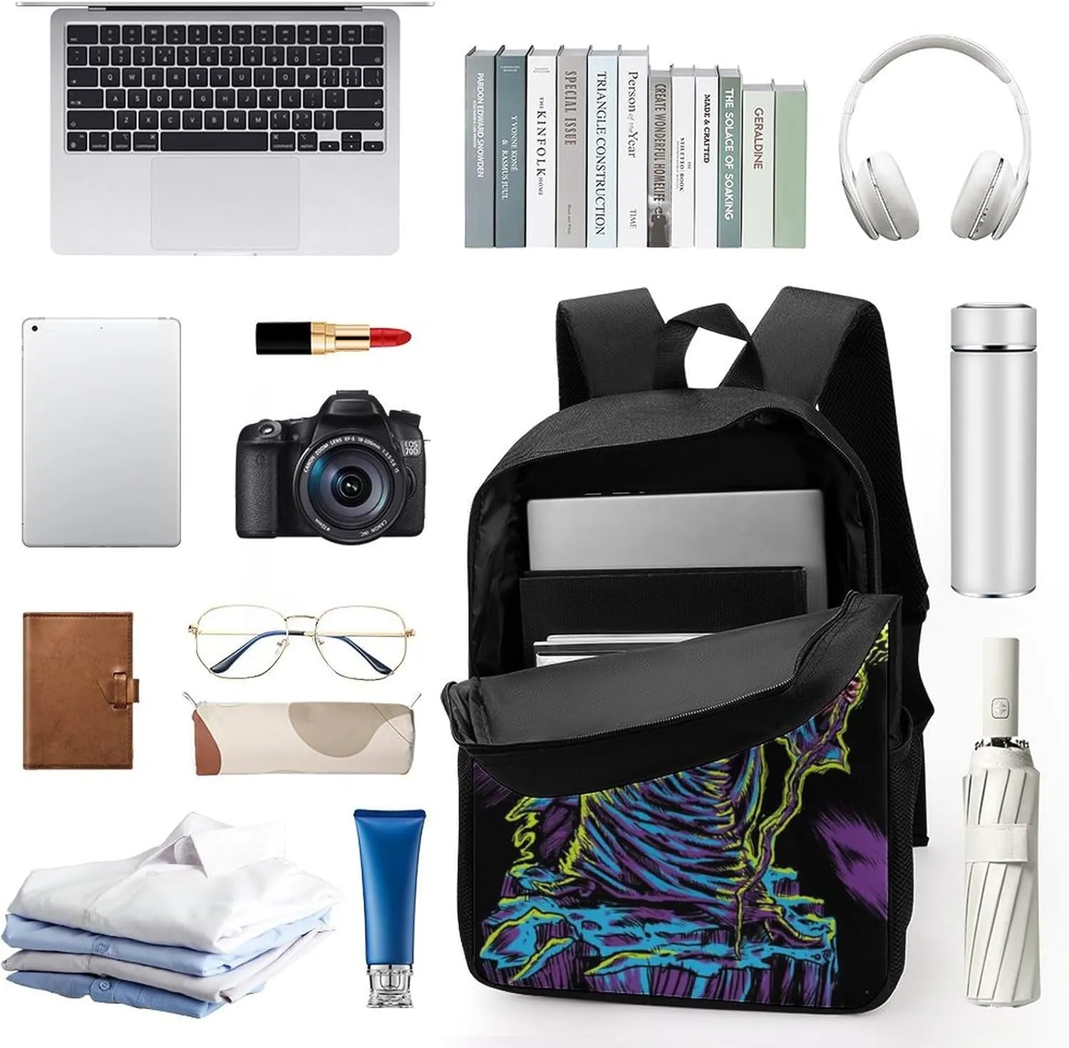 Blacklight by Evil Witch Lightweight And Large Capacity Casual Backpack Unisex