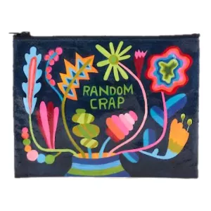 Blue Q Recycled Zipper Pouch - Random Crap