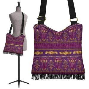 Boho Bag (Canvas) - Ancient Egyptian Art #105 | Hobo Slouchy Bag Crossbody, Shoulder Bags for Women Hobo, Boho Hobo Bag