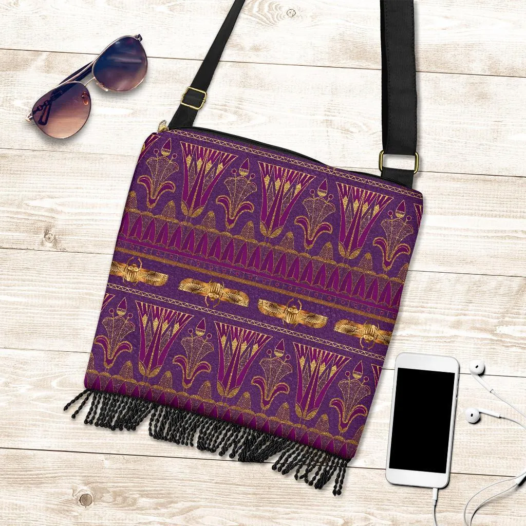 Boho Bag (Canvas) - Ancient Egyptian Art #105 | Hobo Slouchy Bag Crossbody, Shoulder Bags for Women Hobo, Boho Hobo Bag
