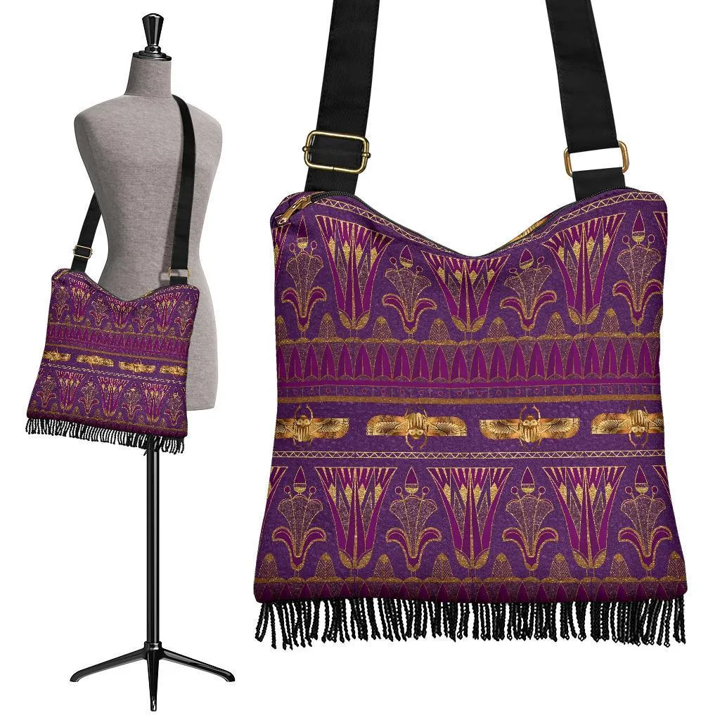Boho Bag (Canvas) - Ancient Egyptian Art #105 | Hobo Slouchy Bag Crossbody, Shoulder Bags for Women Hobo, Boho Hobo Bag