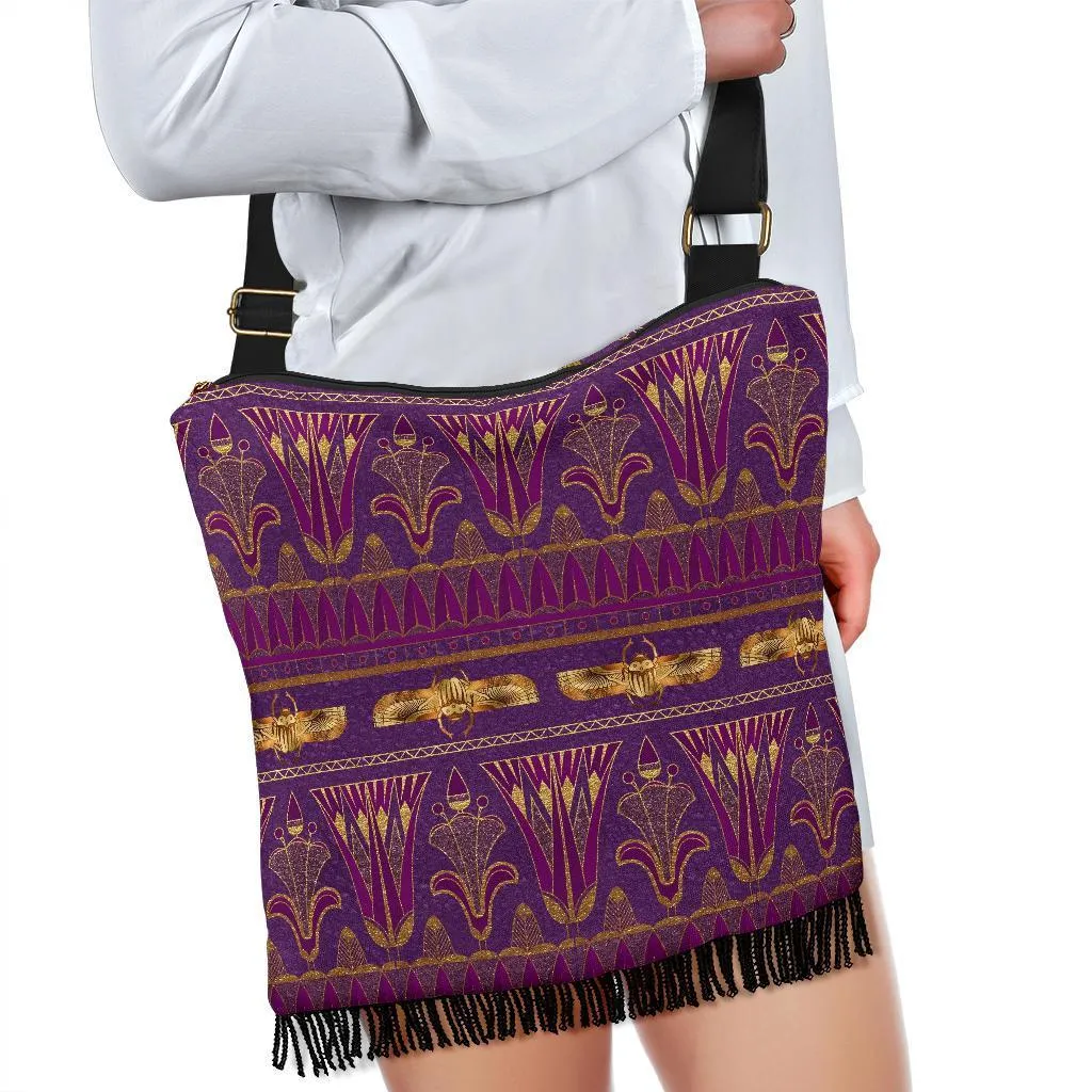 Boho Bag (Canvas) - Ancient Egyptian Art #105 | Hobo Slouchy Bag Crossbody, Shoulder Bags for Women Hobo, Boho Hobo Bag