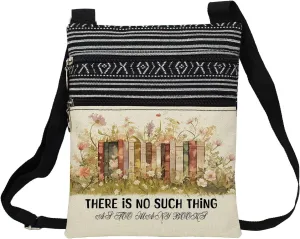 Books Messenger Bag Small Ethnic Pattern Printed Adjustable Strap Crossbody Zipper Bag Phone Bag Wallet Cute Shoulder Handbag for Librarians Book Lovers Women