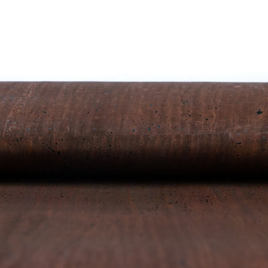 Brown Cork Fabric with 0.75mm Thickness and Black Backing COF-535-B