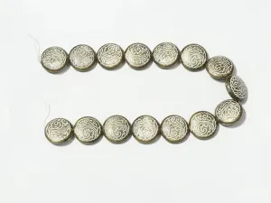 Brown Designer Circular Plastic Beads - 25 mm