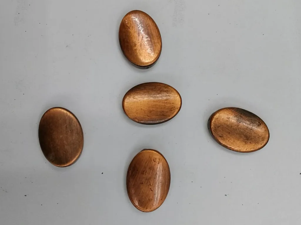 Brown Oval Plastic Stones