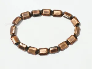 Brown Twisted Rectangle Plastic Beads-22x16 mm