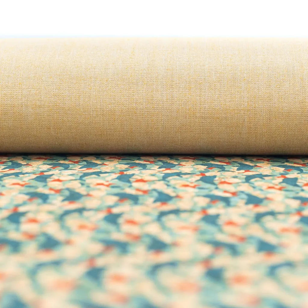 BUY 1 GET 1 FREE: Dolphine Dance, Cork Fabric COF-361-A