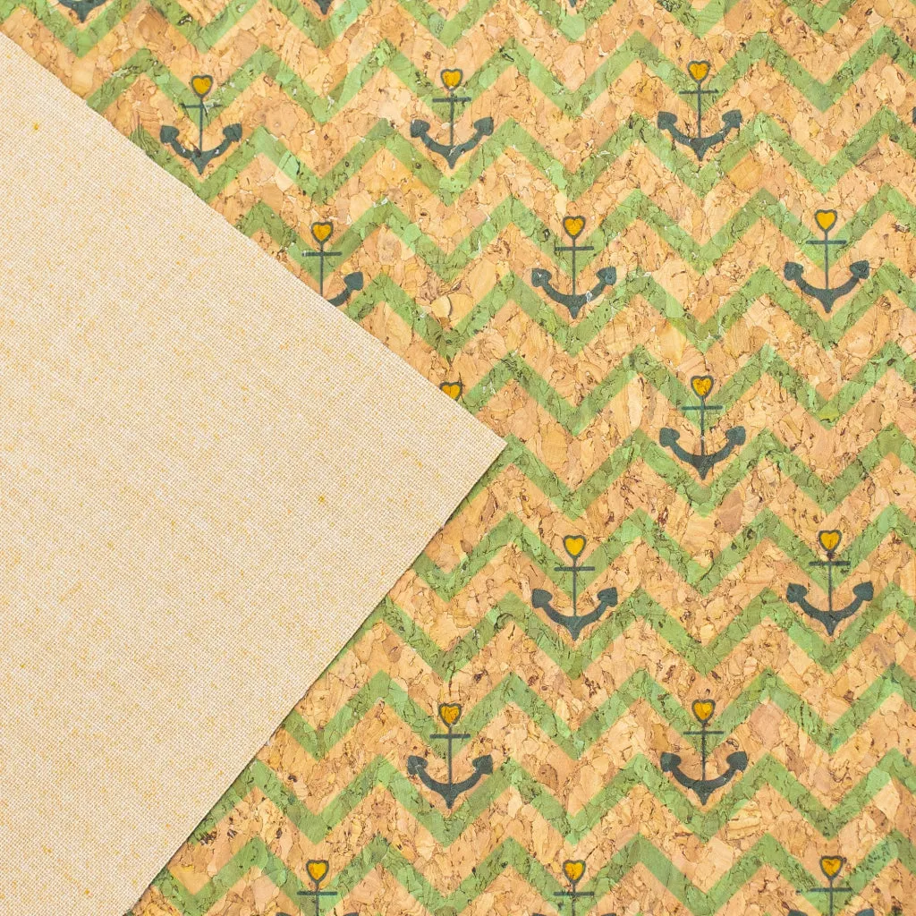 BUY 1 GET 1 FREE: Sailor Waves, Cork Fabric COF-324-A