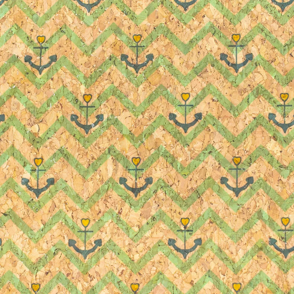 BUY 1 GET 1 FREE: Sailor Waves, Cork Fabric COF-324-A