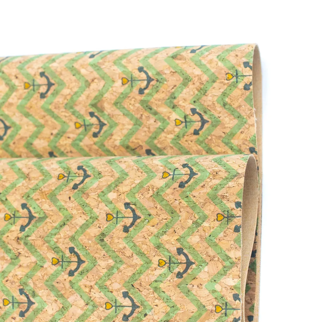 BUY 1 GET 1 FREE: Sailor Waves, Cork Fabric COF-324-A