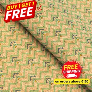 BUY 1 GET 1 FREE: Sailor Waves, Cork Fabric COF-324-A