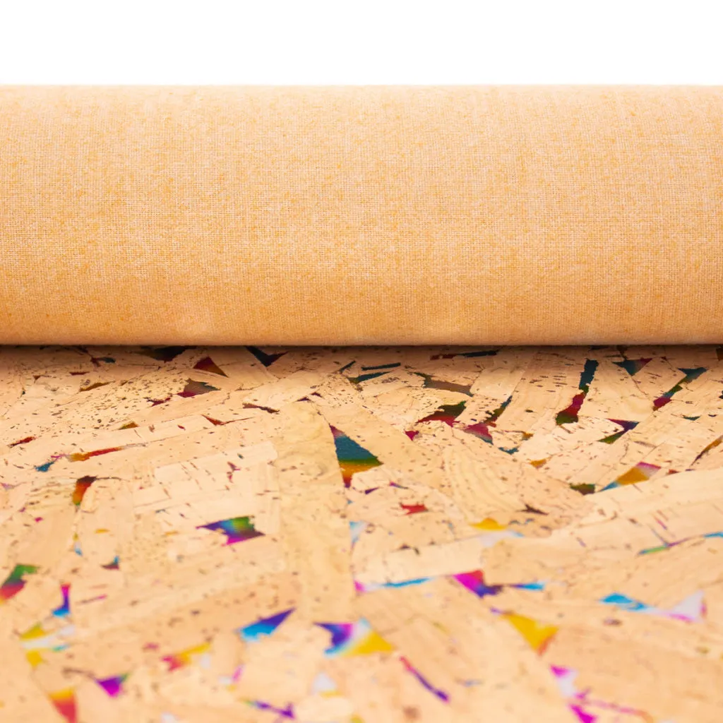 Colorful Textured Cork Fabric with Glitter Accents COF-575