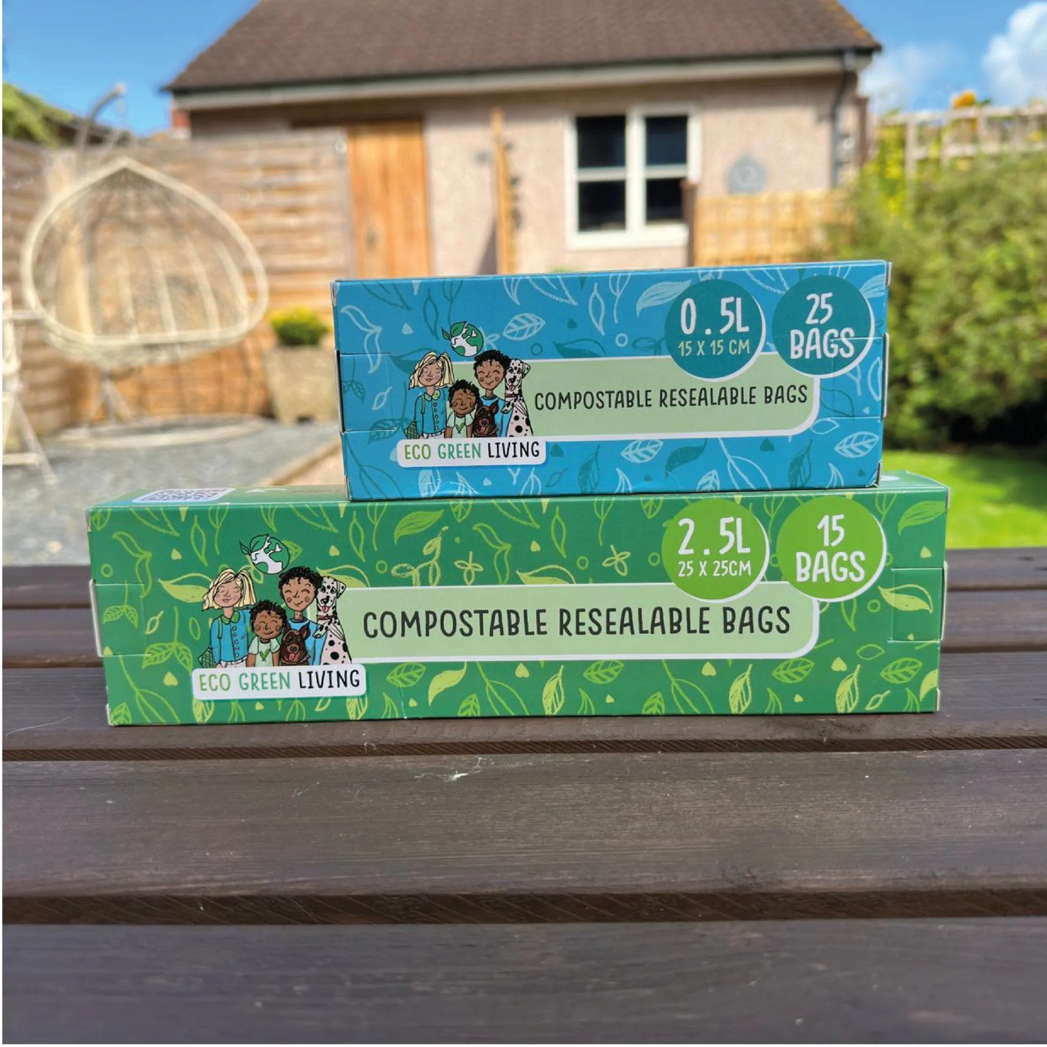 Compostable Resealable Bags Large  | 2.5 Litre (15 bags)