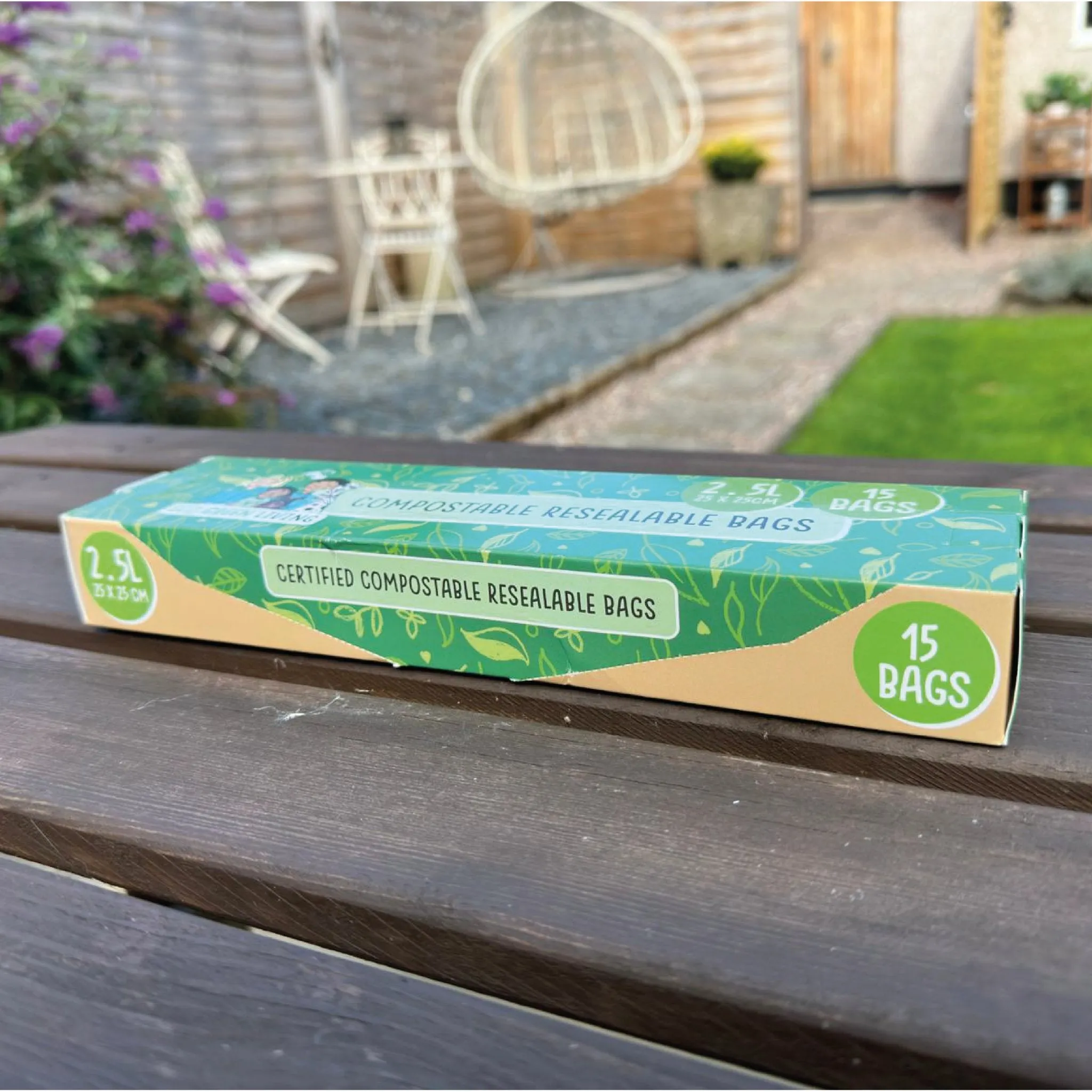 Compostable Resealable Bags Large  | 2.5 Litre (15 bags)