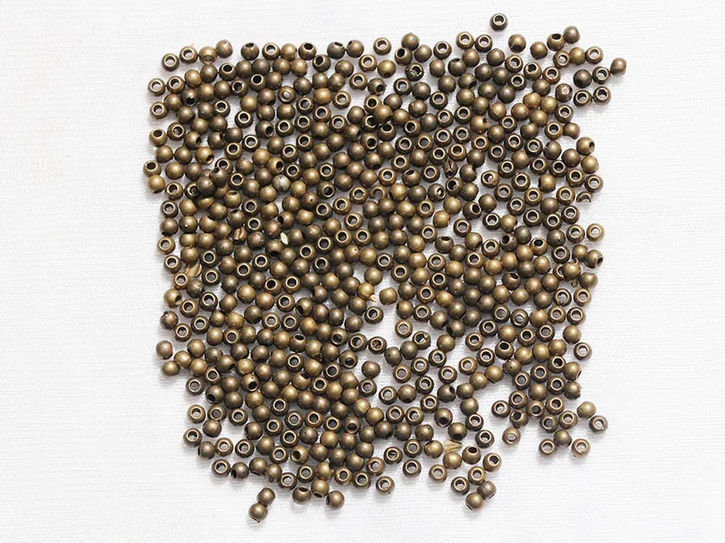 Copper Circular Plastic Beads - 3 mm