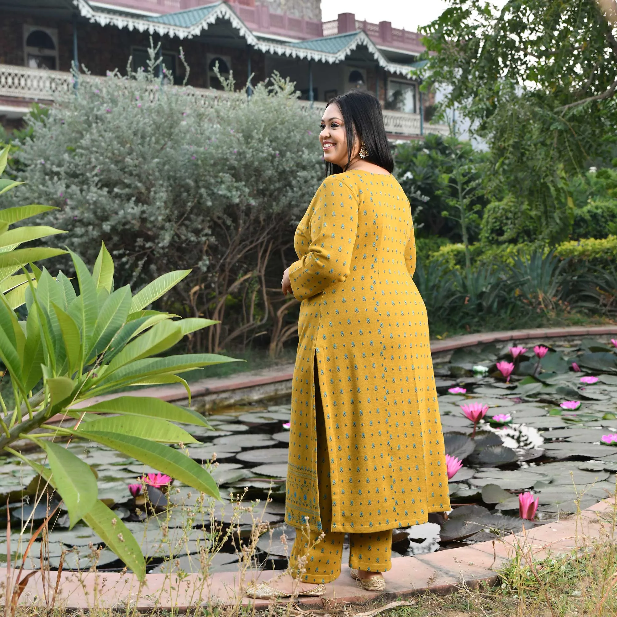 Cozy Sunshine Woollen Knitted Kurta