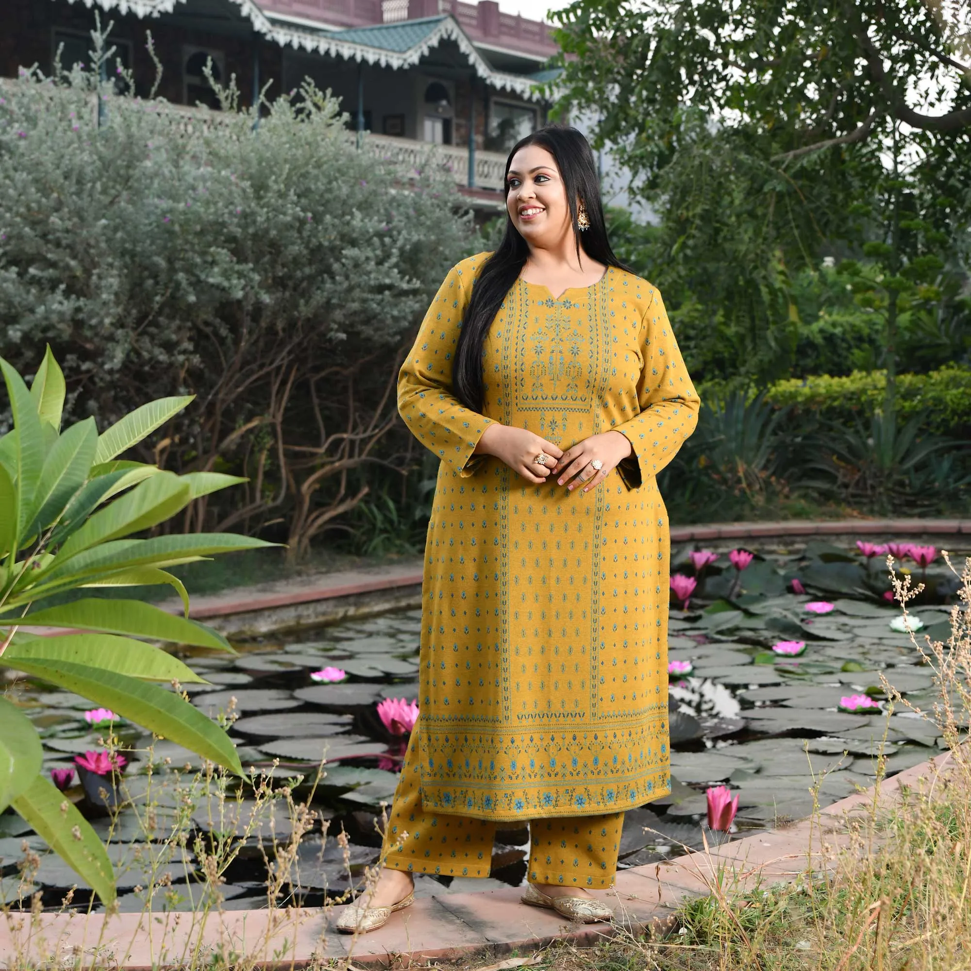 Cozy Sunshine Woollen Knitted Kurta