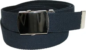 CTM Big & Tall Cotton Adjustable Belt with Nickel Buckle