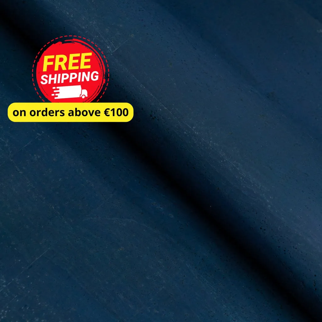 Dark Blue Cork Fabric COF-607