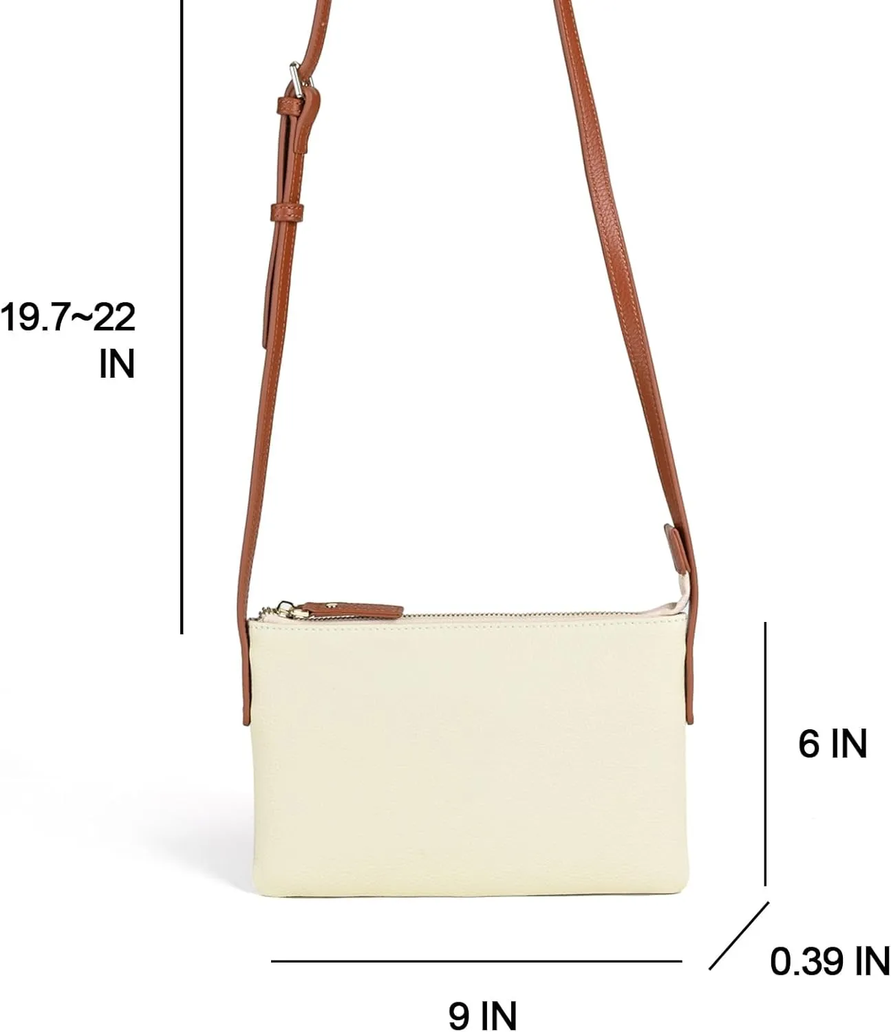 Della Stella Small Crossbody Shoulder Bag for Women,Genuine Leather Clutch Wallet Purse,Mini Phone Bag with Adjustable Strap