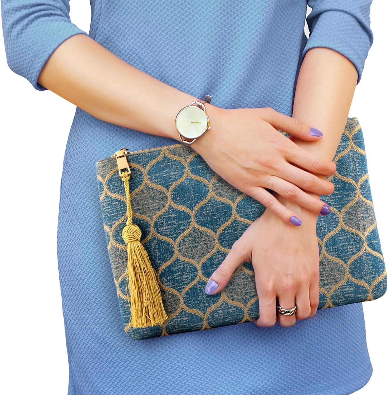 Designer Womens Bohemian & Fashion Clutch Purse - Multiple Slots Money, Cards, Smartphone - Ultra Slim