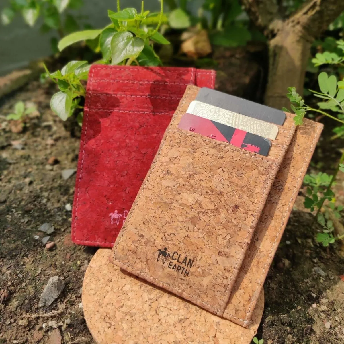 DODO Slim Cork Wallet - Wine Red