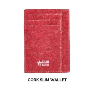 DODO Slim Cork Wallet - Wine Red
