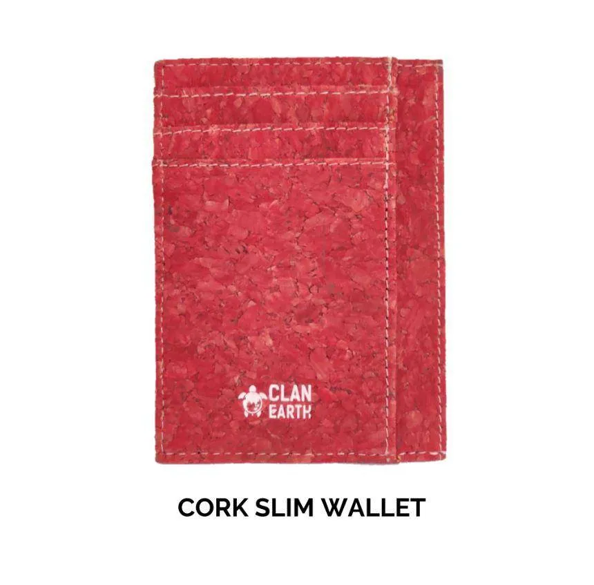 DODO Slim Cork Wallet - Wine Red