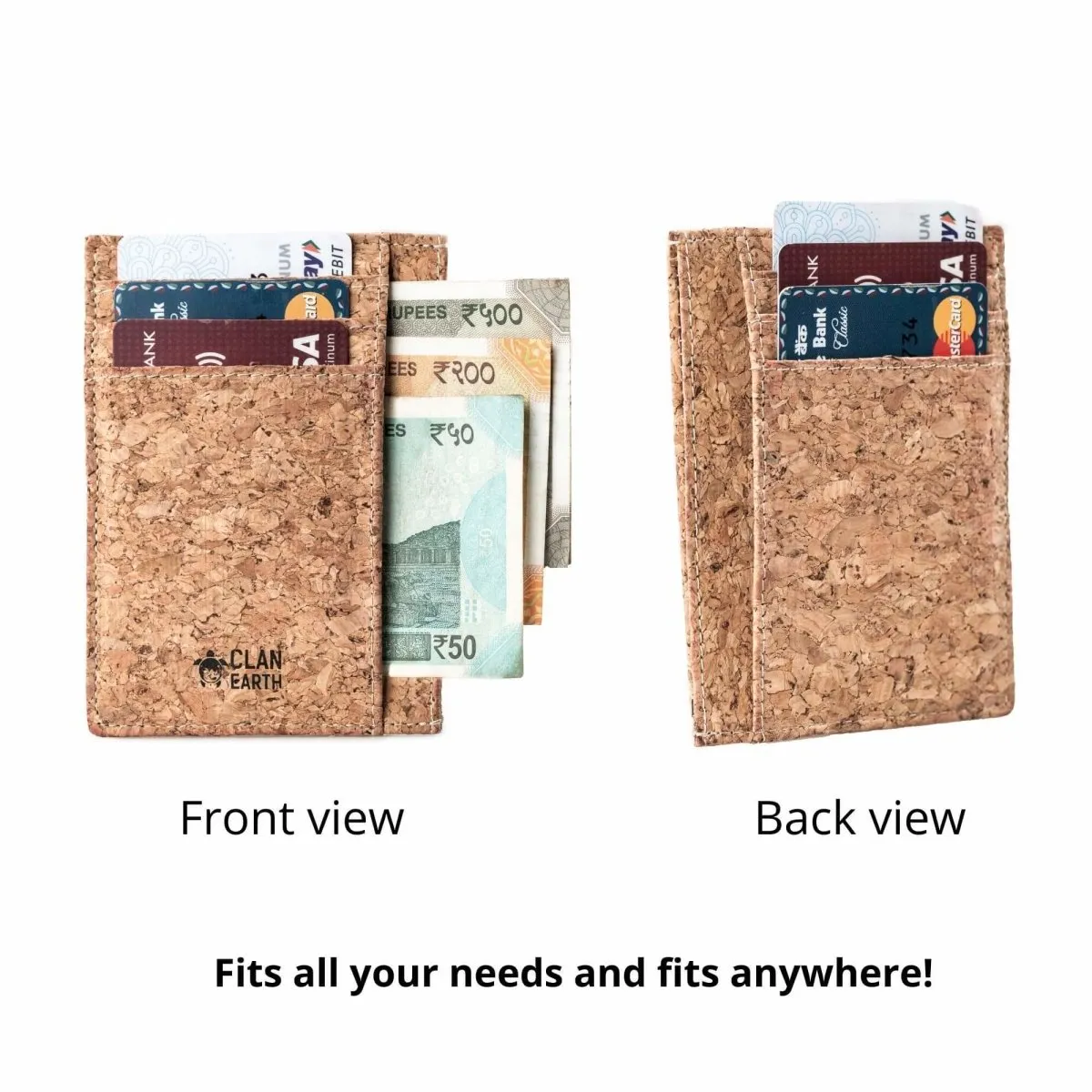DODO Slim Cork Wallet - Wine Red